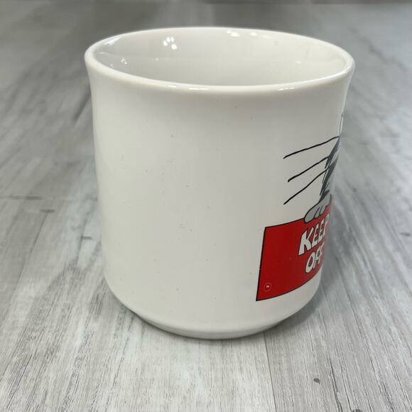 Sandra Boynton 8oz Coffee Tea Mug Keep Your Paws Off My Mug Grumpy Cat 1990 90s - Picture 2 of 6